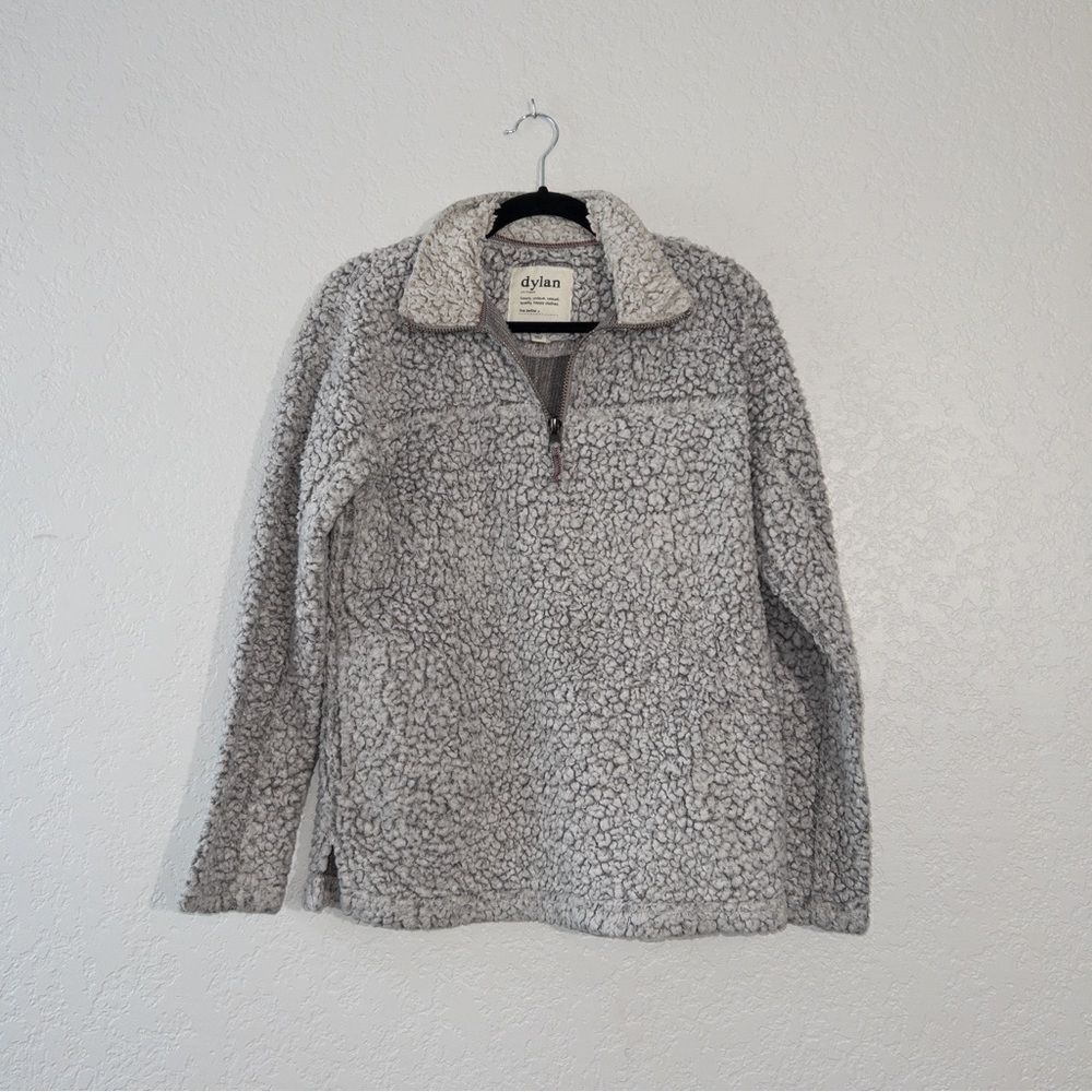 Dylan Gray Sherpa Faux Fur Quarter Zip‎ Jacket Size XS